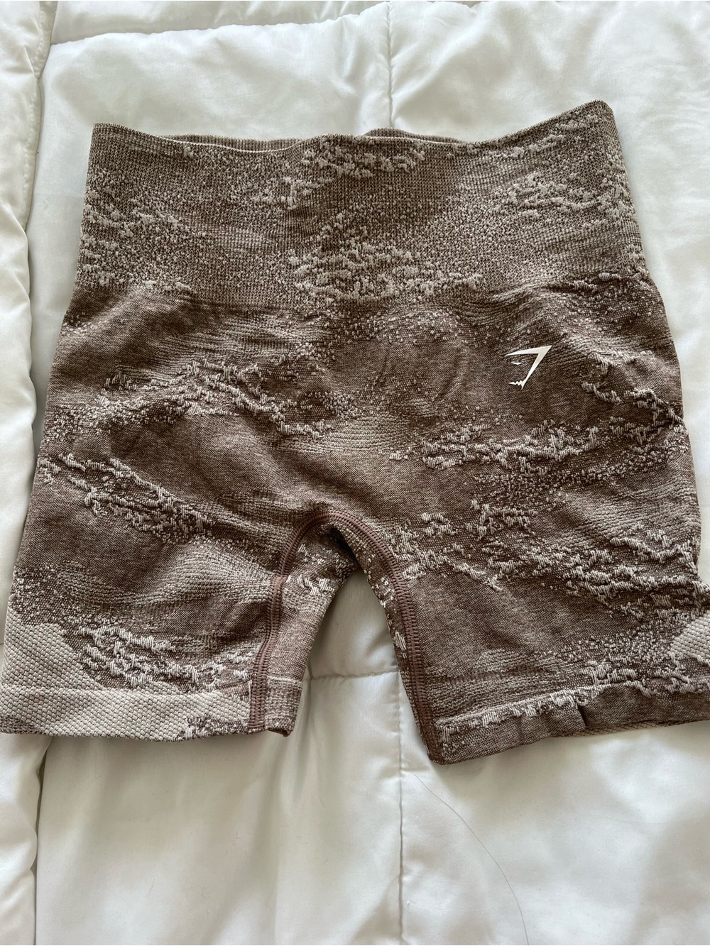 Gymshark Taupe Seamless High-Waist Bike Shorts